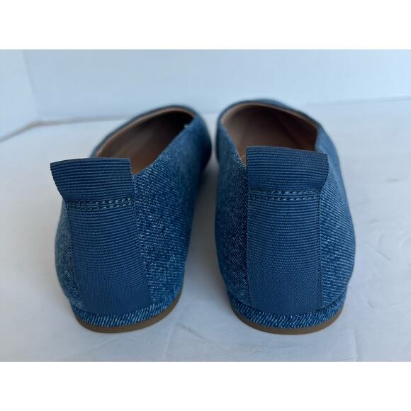 NEW Franco Sarto Vana Blue Denim Round Toe Ballet Flat Slip On Shoes Size 8.5M - Picture 5 of 9